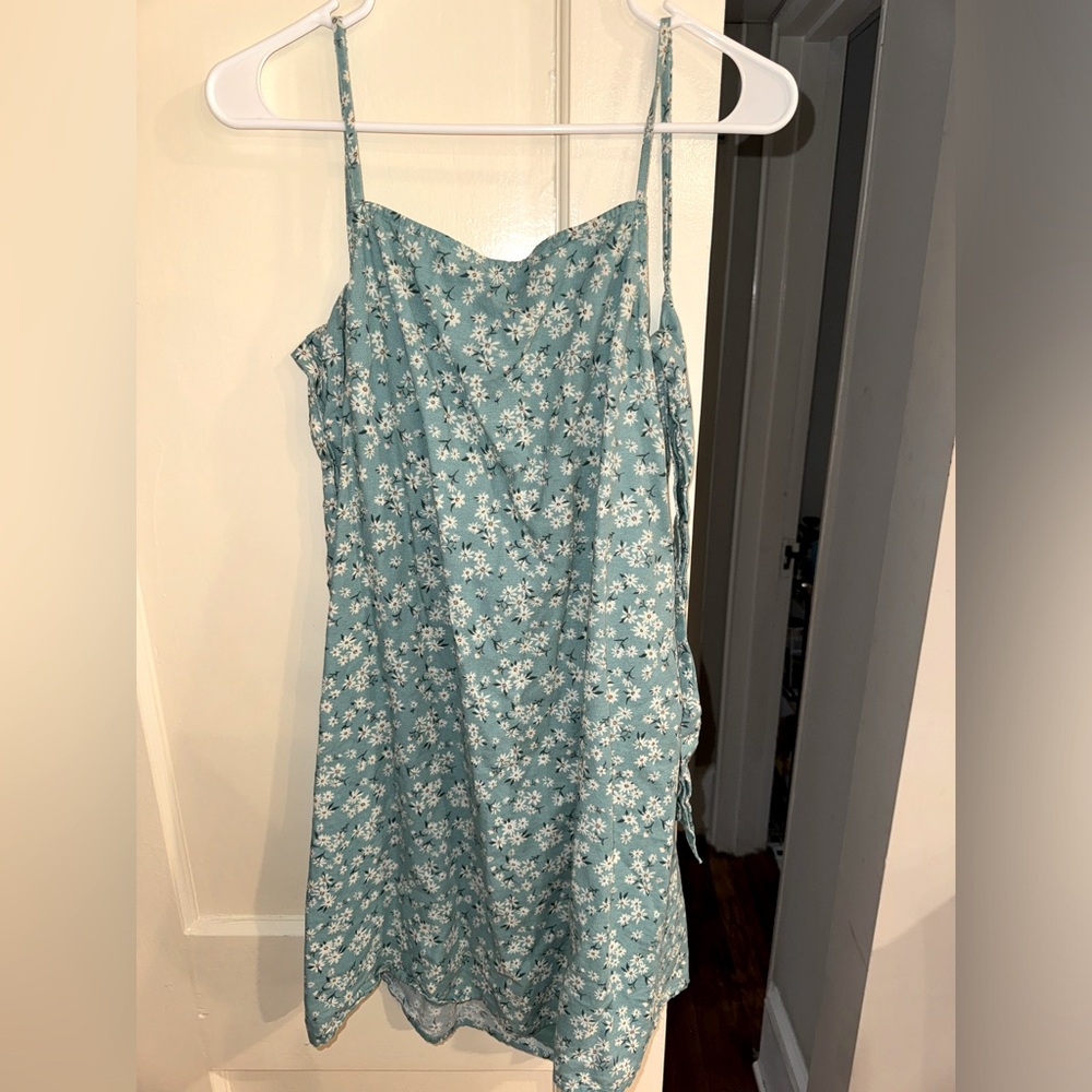 American Eagle Outfitters Casual Dress - mini teal floral dress